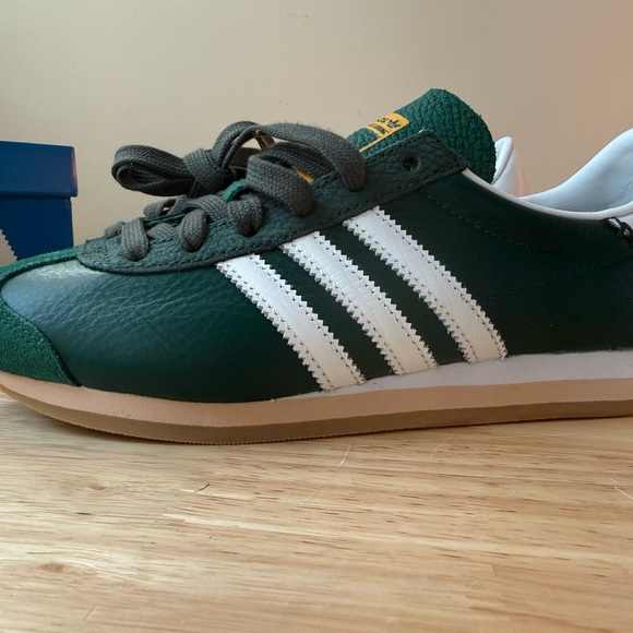 adidas Shoes - Adidas Country OG Retro Forest Green with 3 White Stripes Sneakers